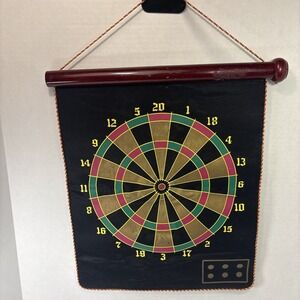 Magnetic Dart Board Deluxe Dart & Baseball Double-Sided Game